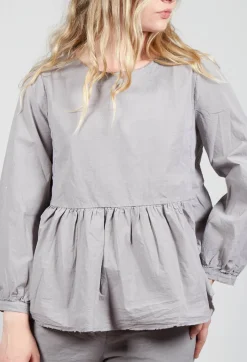 Peplum Style Shirt in Taupe