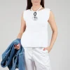 Peplum Sweater Vest in White
