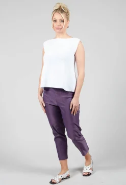 Peplum Sweater Vest in White