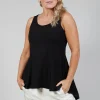 Peplum Vest in Black
