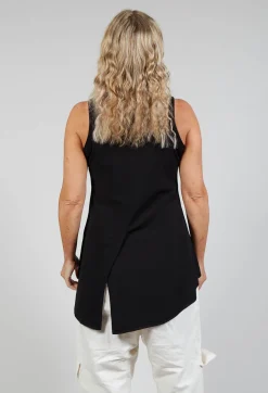 Peplum Vest in Black