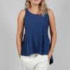 Peplum Vest in Enzian Cloud
