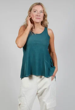 Peplum Vest in Tulip Cloud