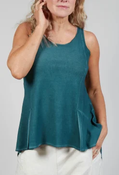 Peplum Vest in Tulip Cloud