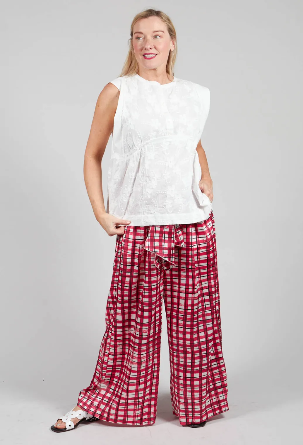Perpetual Trousers in Pink Check