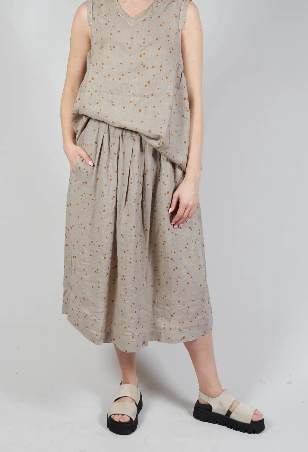Pesci Ls Skirt In Ambra