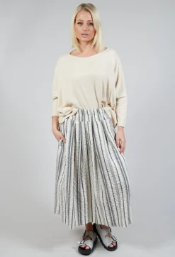 Pesci S Skirt In Nero Stripe