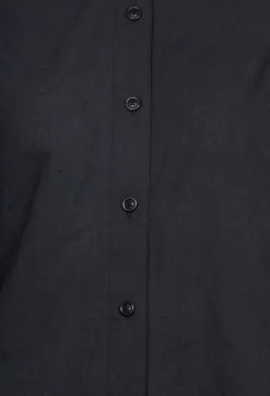 Petal Pleated Collar Shirt in Ink