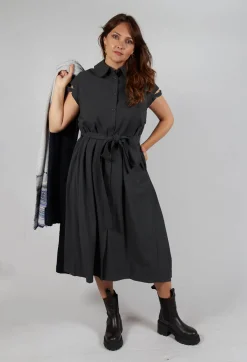 Peter Pan Dress in Charcoal