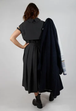 Peter Pan Dress in Charcoal