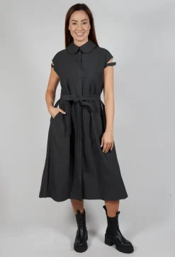 Peter Pan Dress in Charcoal