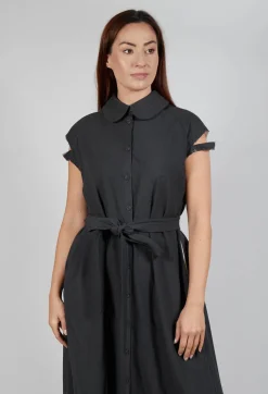 Peter Pan Dress in Charcoal