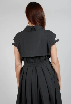 Peter Pan Dress in Charcoal