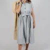 Peter Pan Dress in Grey