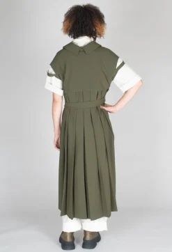 Peter Pan Dress in Olive
