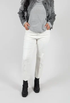 Pic Straight Leg Jeans in Off White