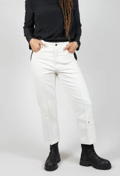 Pic Straight Leg Jeans in Off White