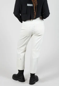 Pic Straight Leg Jeans in Off White