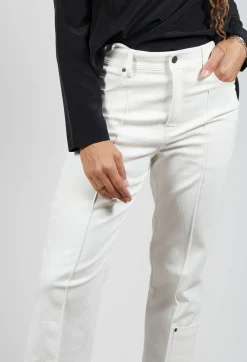 Pic Straight Leg Jeans in Off White