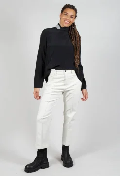 Pic Straight Leg Jeans in Off White