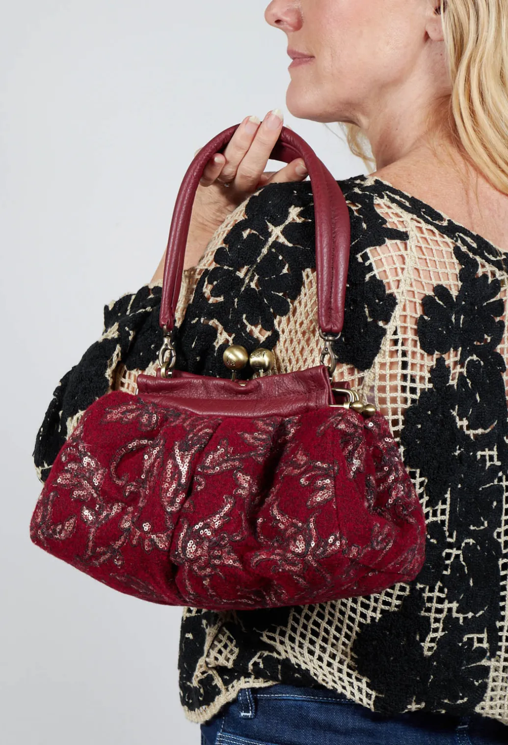 Picollo Mineo Bag in Bordeaux