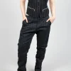 Pietra Trousers in Black Stripe