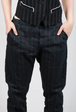 Pietra Trousers in Black Stripe