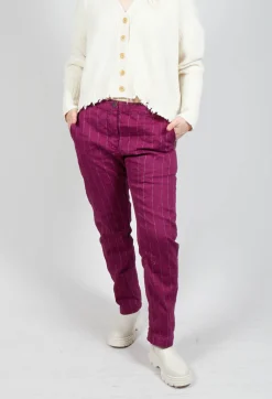 Pietra Trousers in Mulberry Stripe