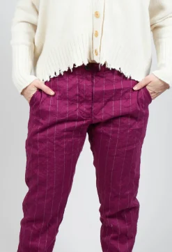Pietra Trousers in Mulberry Stripe