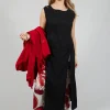 Pinned Dress in Black