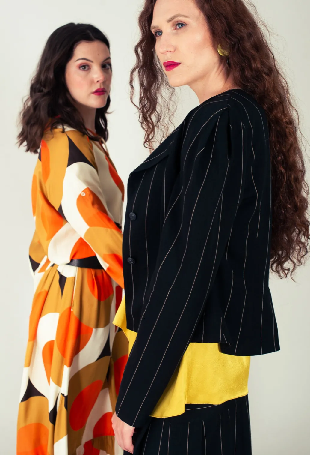 Pinstripe Blazer in Nero