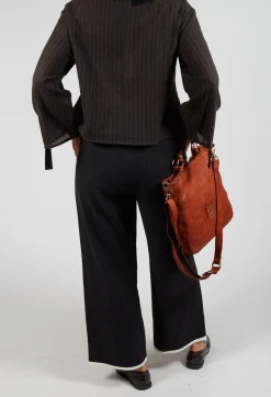 Pinstripe Trousers in Black