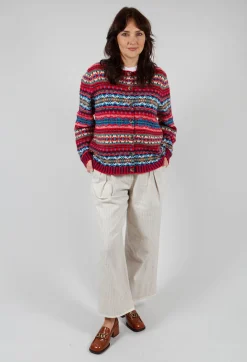Pinstripe Trousers in Milk