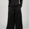 Pinstripe Trousers in Nero