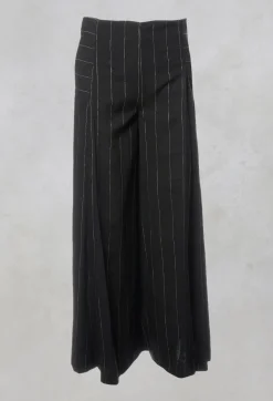 Pinstripe Trousers in Nero