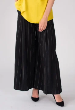 Pinstripe Trousers in Nero