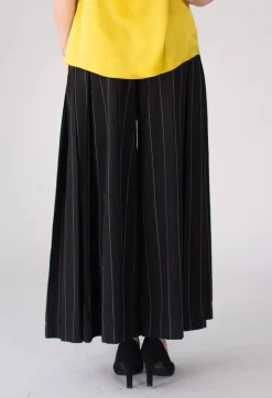 Pinstripe Trousers in Nero