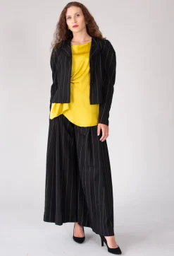 Pinstripe Trousers in Nero