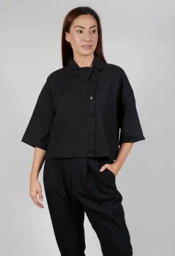 Pinstriped Shirt in Black