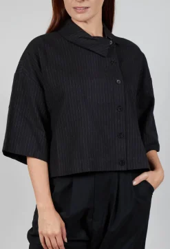 Pinstriped Shirt in Black