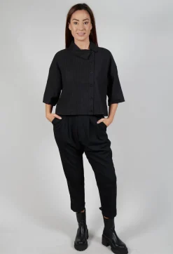Pinstriped Shirt in Black