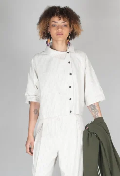 Pinstriped Shirt in Cream