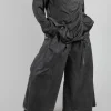 Pleat Front Trousers in Gabardina di Cotone Grey Storm