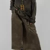 Pleat Front Trousers in Gabardina di Cotone Green Tuscany