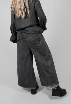 Pleat Front Trousers in Gabardina di Cotone Grey Storm