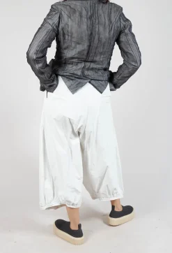 Pleat Front Trousers in Starwhite Brush