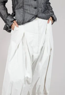 Pleat Front Trousers in Starwhite Brush