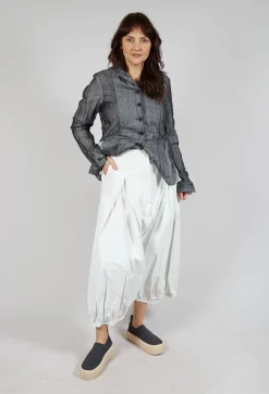 Pleat Front Trousers in Starwhite Brush