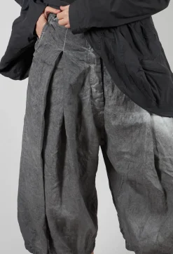 Pleat Linen Trousers in Asteroid Pigment