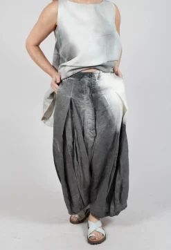 Pleat Linen Trousers in Asteroid Pigment